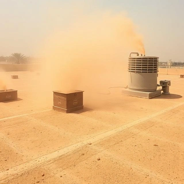 Flat concrete roof waterproofing system with protective coating for residential and commercial buildings in Dubai