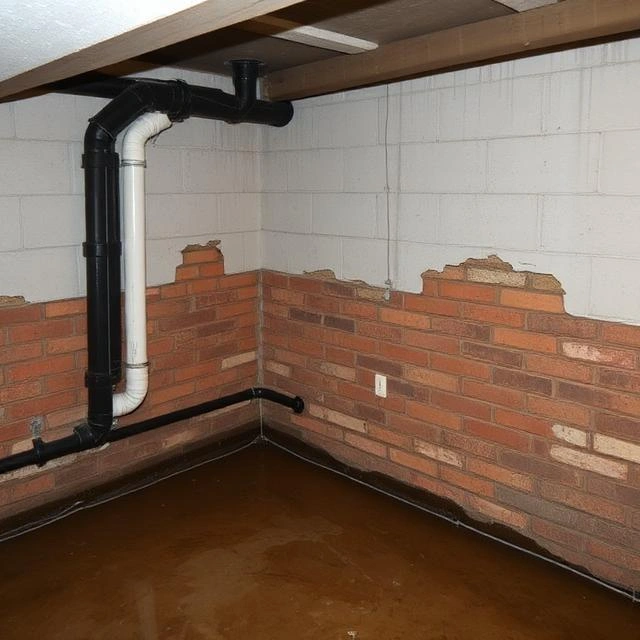Basement waterproofing membrane protecting a building foundation from groundwater and moisture damage in Dubai..