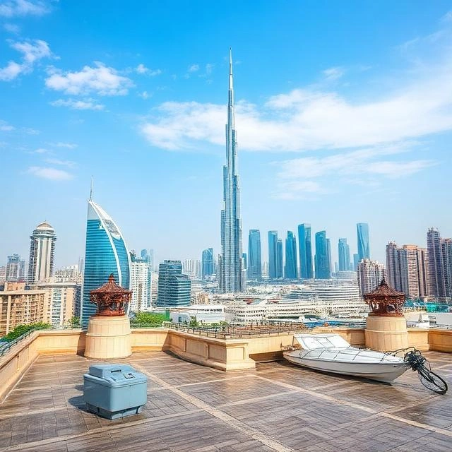 Waterproofing engineer inspecting a concrete roof for cracks, membrane damage, and water seepage in Dubai