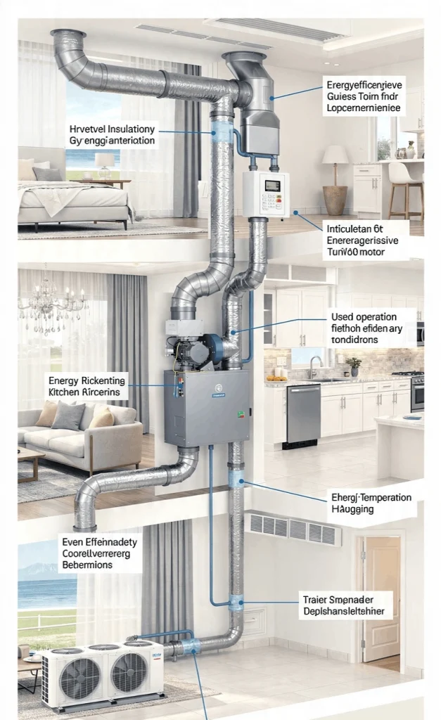 Fan coil unit and air handling unit installed in a commercial property