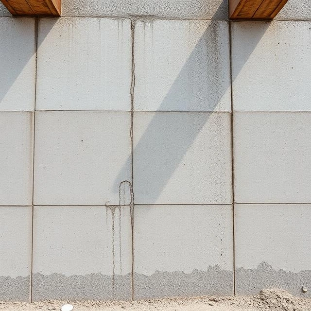 Technician applying liquid waterproofing membrane coating on a building surface for moisture protection