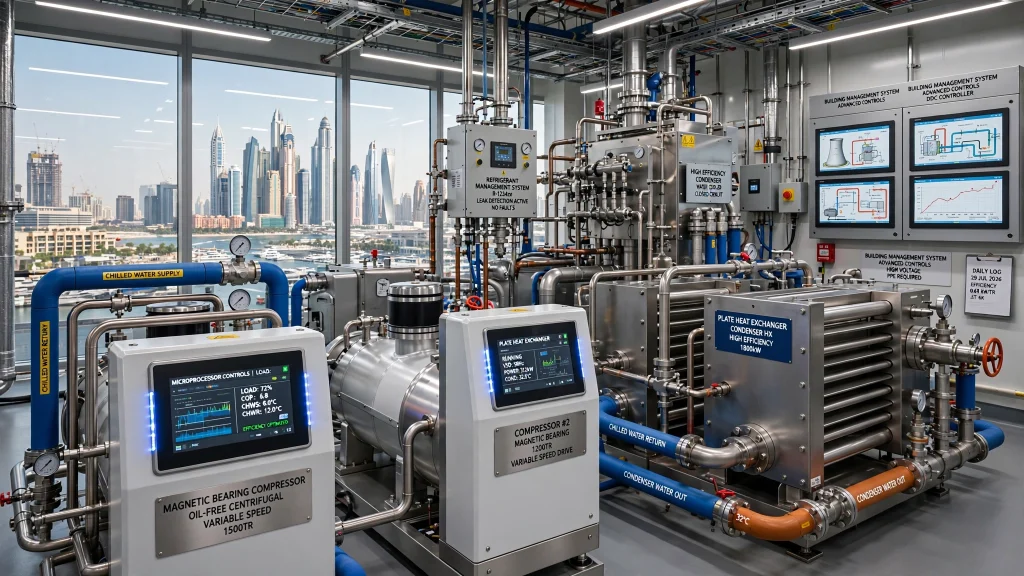 High-performance air handling unit operating in a commercial building