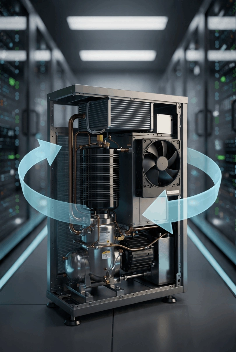 Chilled water cooling system serving a mission-critical data centre