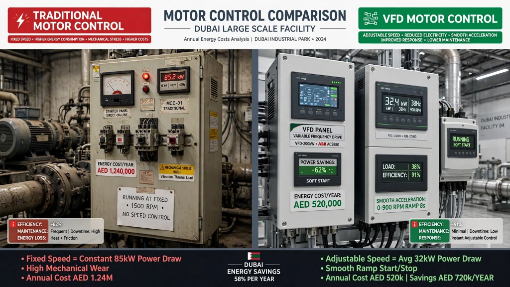 HVAC cooling tower fan with variable speed drive technology