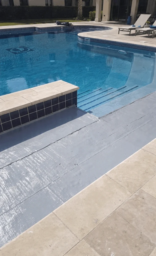 Luxury villa swimming pool maintenance and waterproofing solution in Dubai Hills