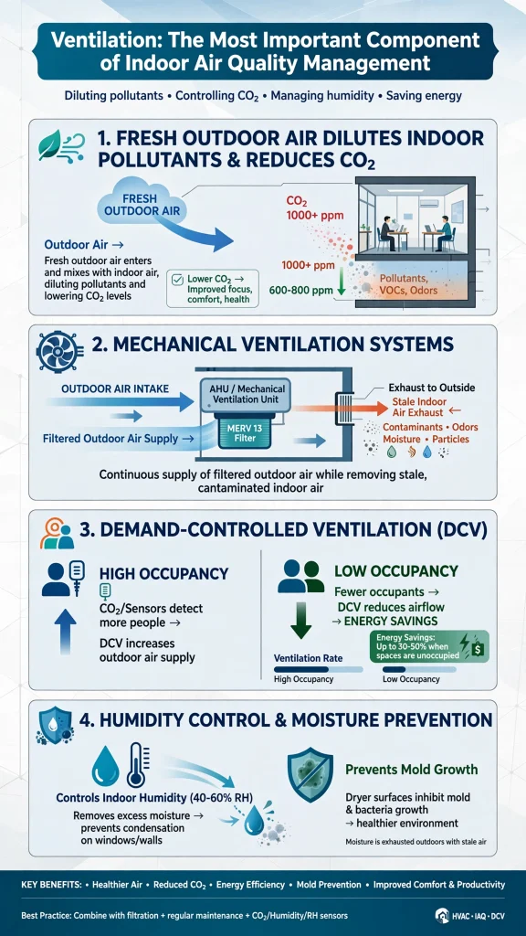 Business Bay office interior with efficient HVAC ventilation and air filtration