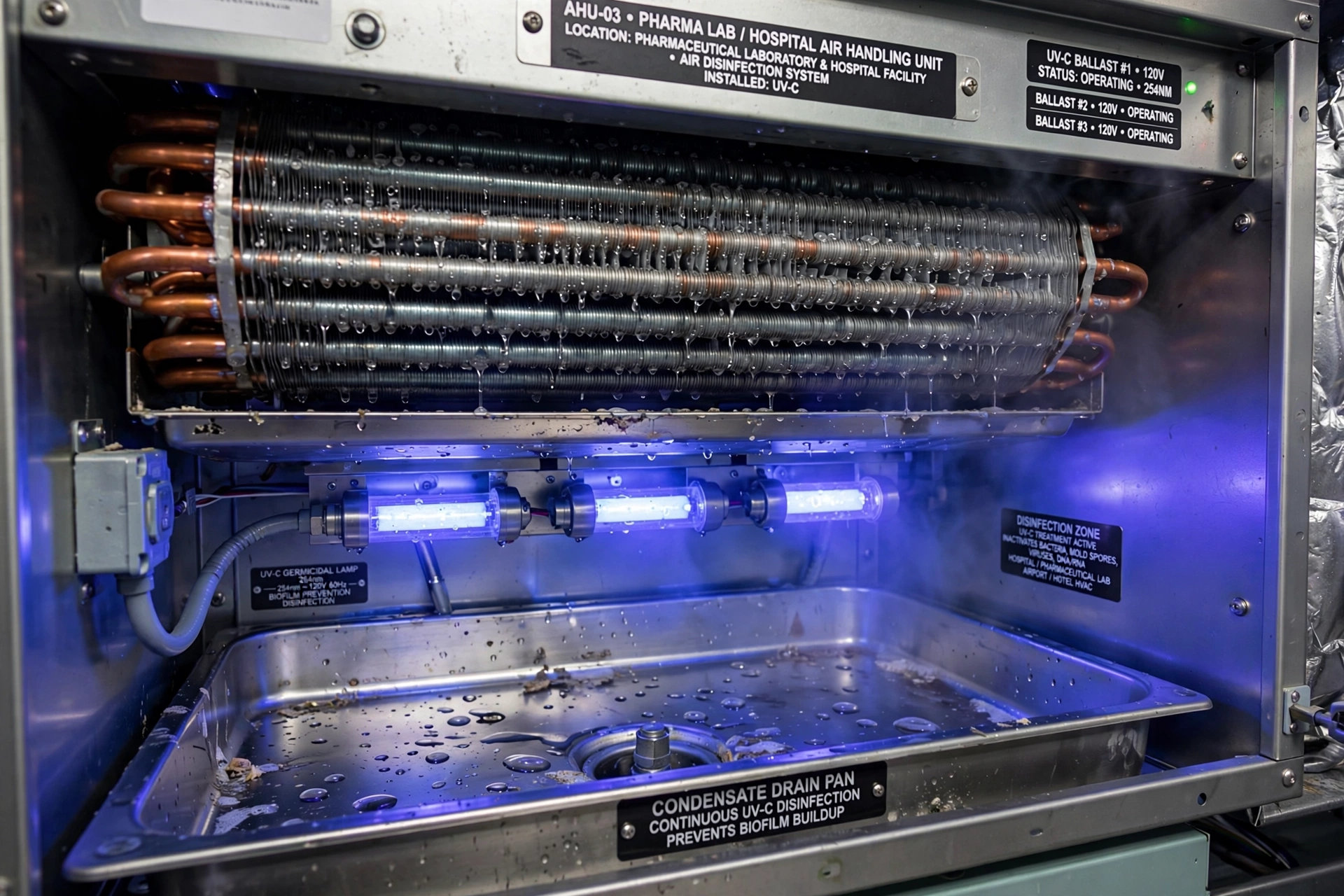 Air purification system integrated with commercial HVAC