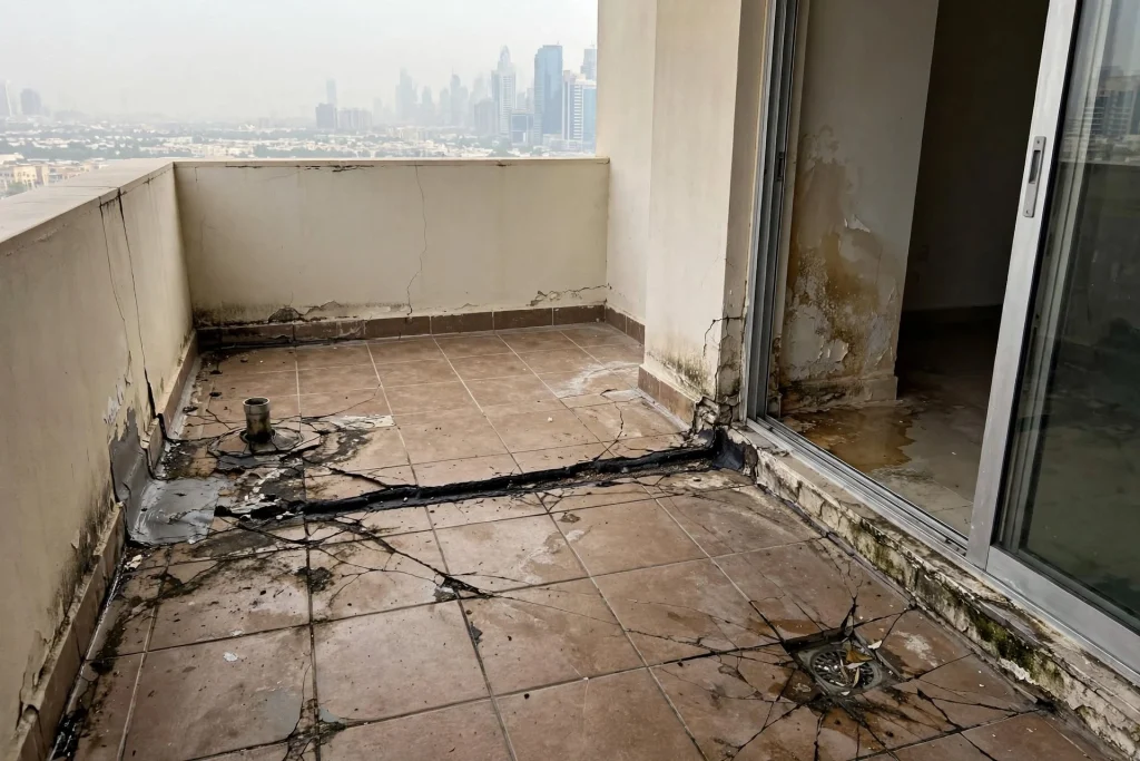 Professional water leakage inspection and waterproofing repair in Dubai