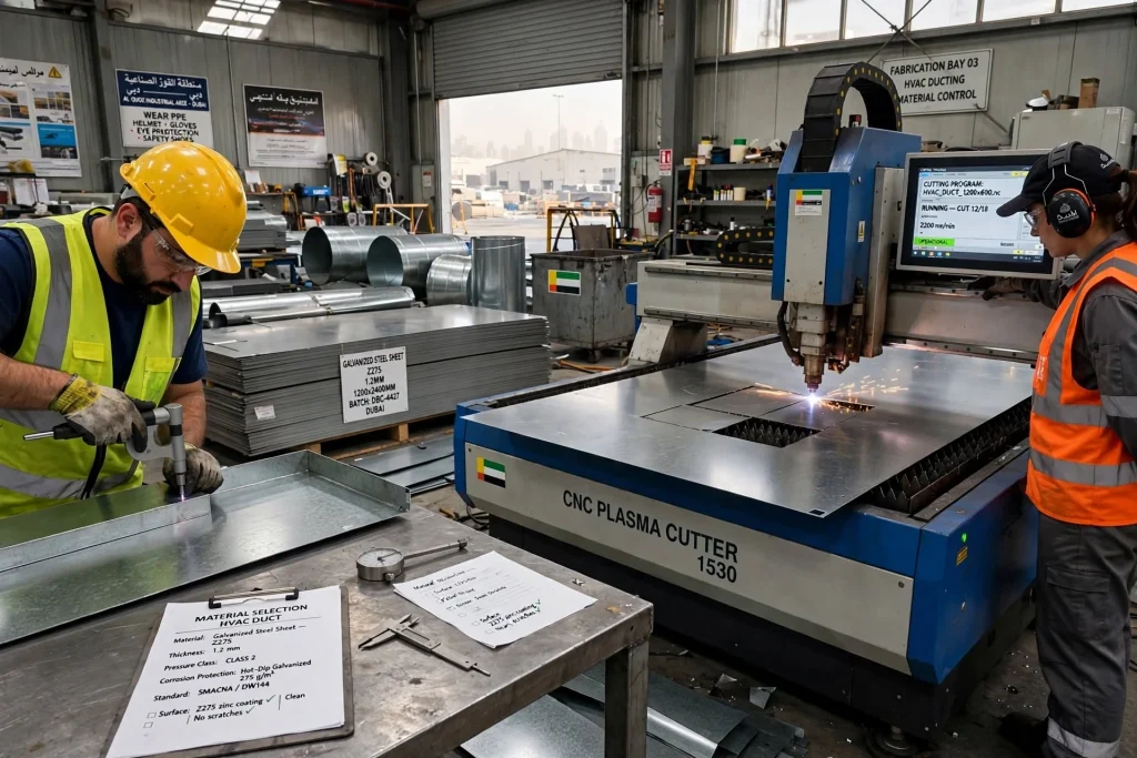 HVAC duct manufacturing and fabrication process