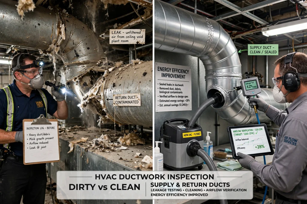 HEPA filter removing airborne contaminants from indoor air