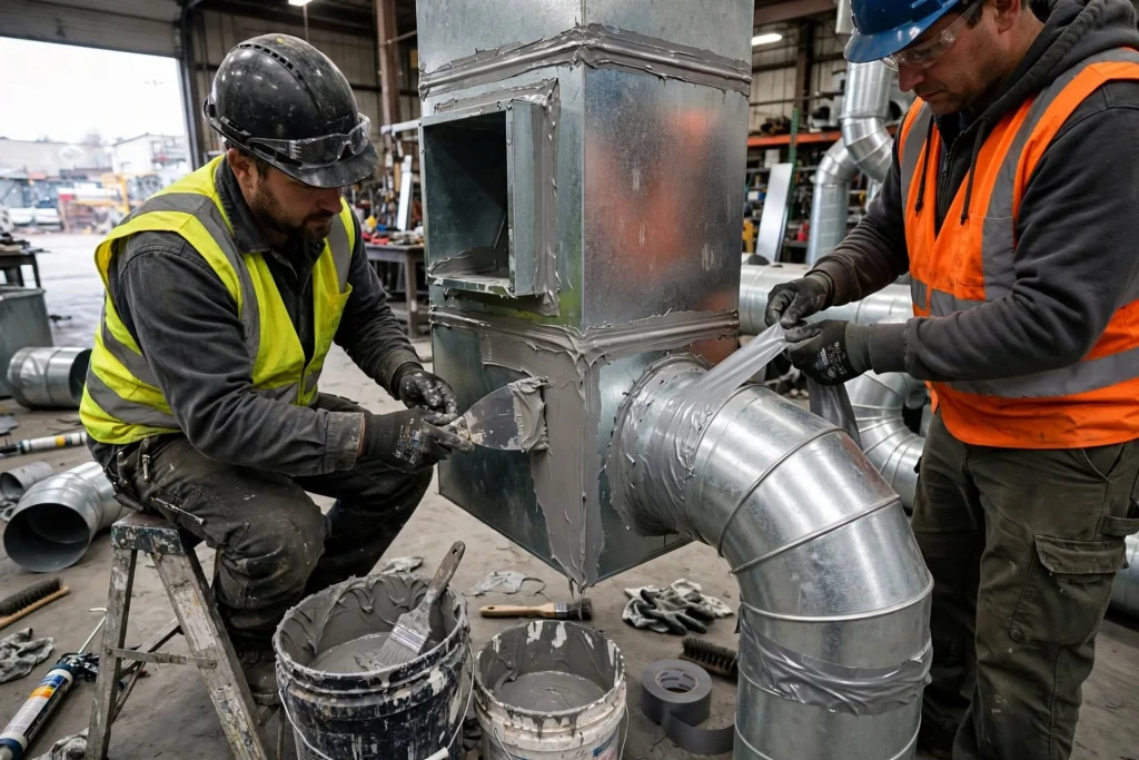 Commercial air conditioning ductwork fabrication in Dubai