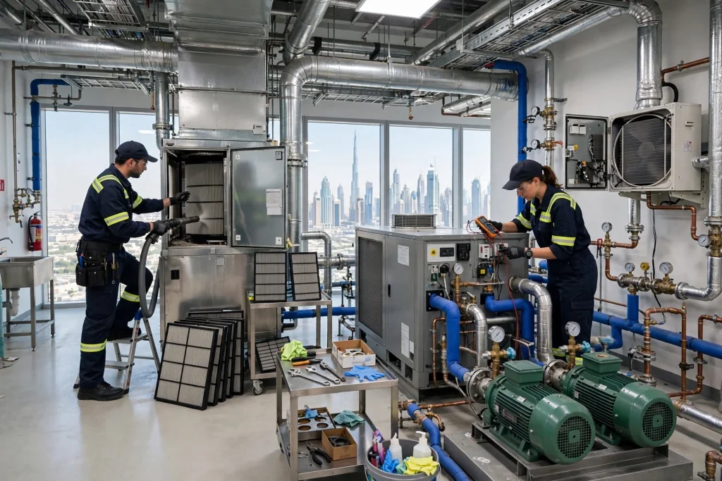 Preventive HVAC maintenance for commercial buildings in Dubai