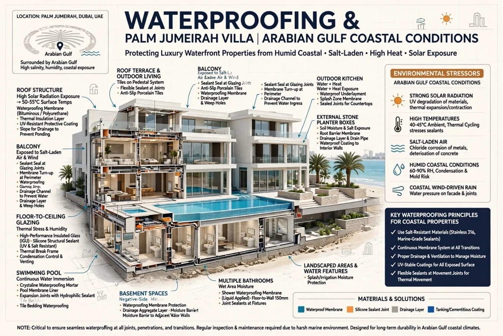 luxury waterfront villa in Palm Jumeirah Dubai