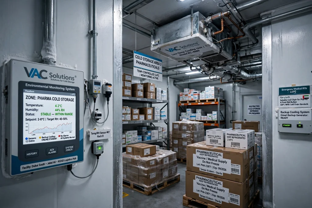 Rooftop package unit installed for warehouse air conditioning system