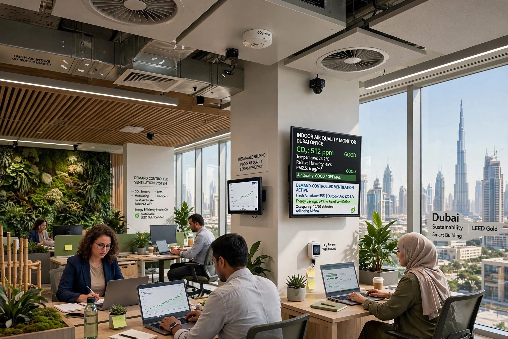 Modern HVAC equipment designed to reduce building energy consumption
