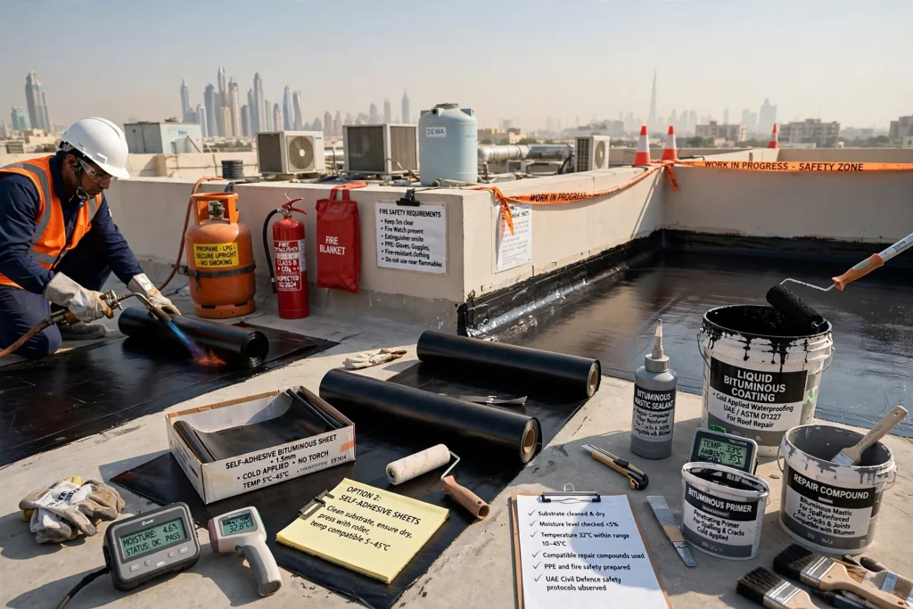 Emergency basement waterproofing to control water seepage in Dubai