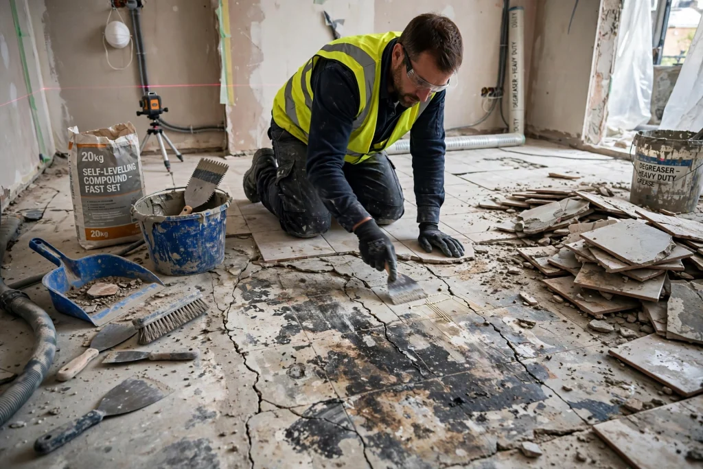 Hollow sounding floor tiles after installation