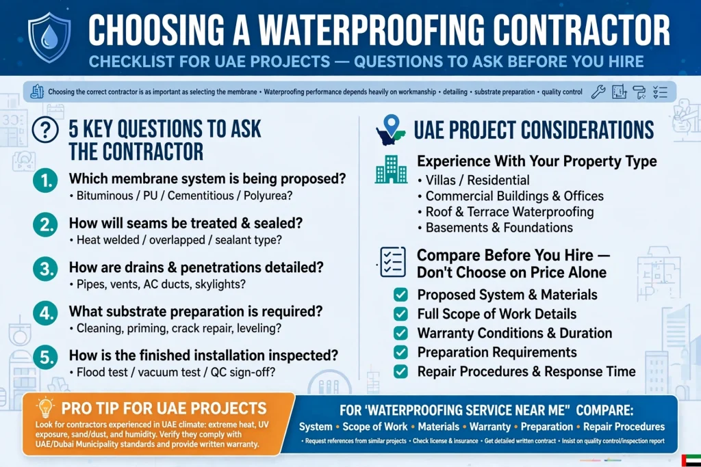 EPDM membrane sealing a flat concrete roof against rainwater