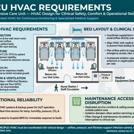Commercial chiller plant serving a healthcare facility