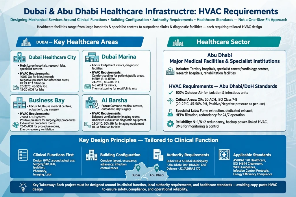 Healthcare facility chiller and cooling equipment