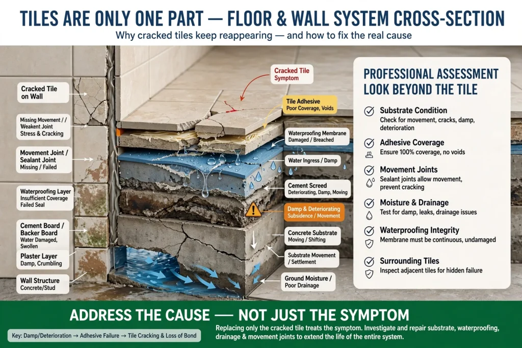 Replacing a damaged bathroom wall tile