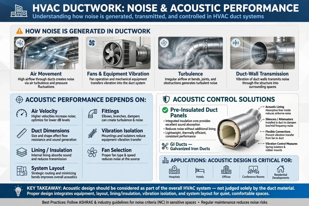 Pre-insulated ductwork used for building air conditioning