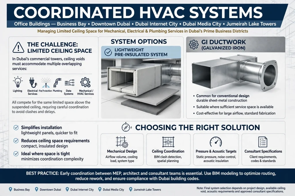 HVAC workers assembling pre-insulated duct panels