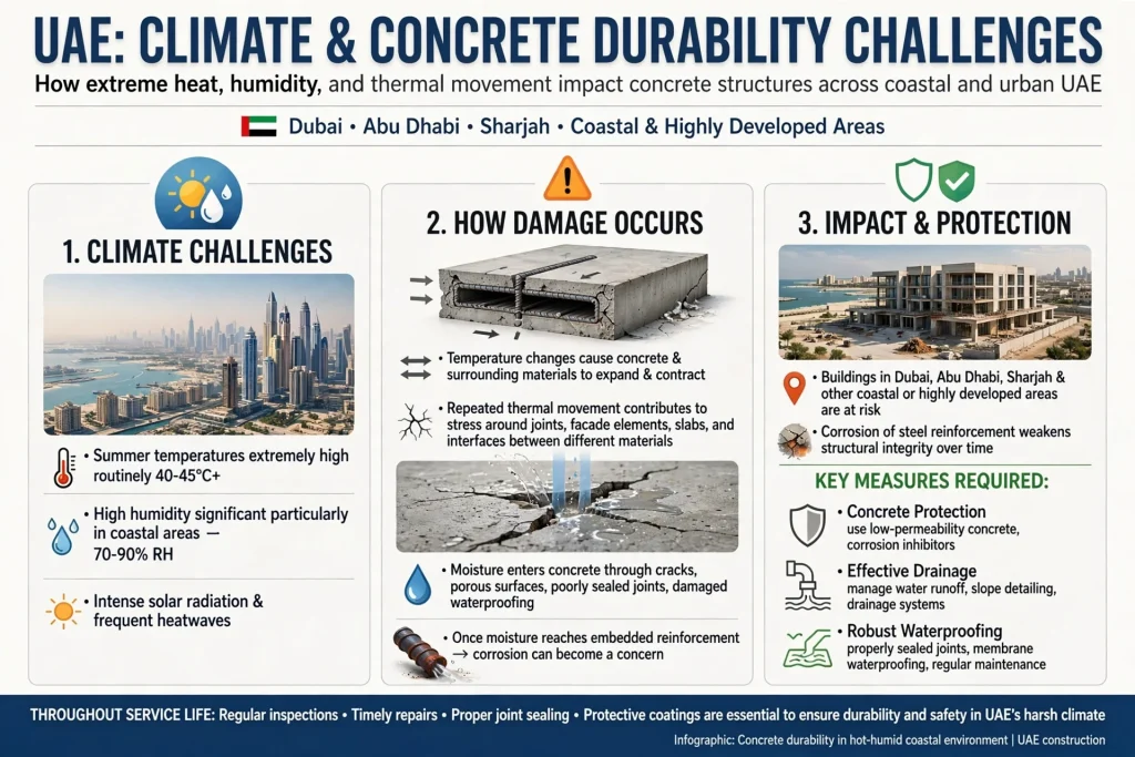 Professional concrete inspection for UAE buildings