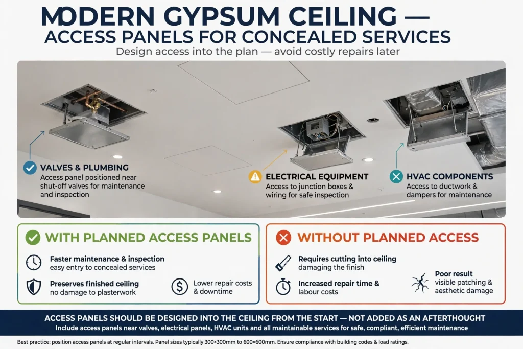 Layered gypsum ceiling design for residential interiors