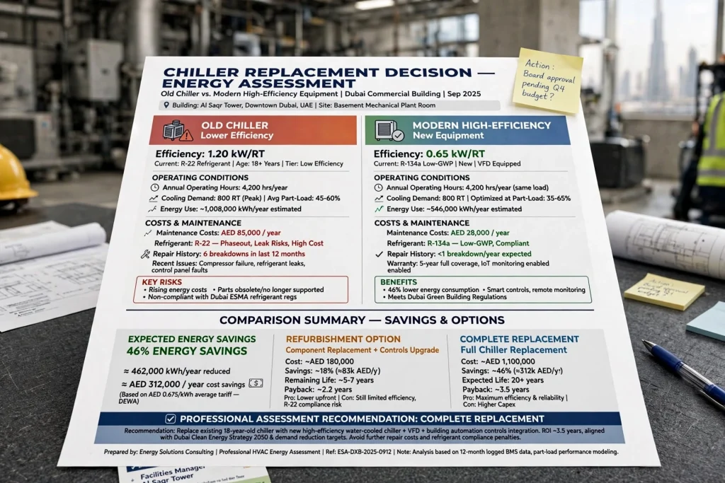 HVAC chiller equipment supporting efficient building cooling