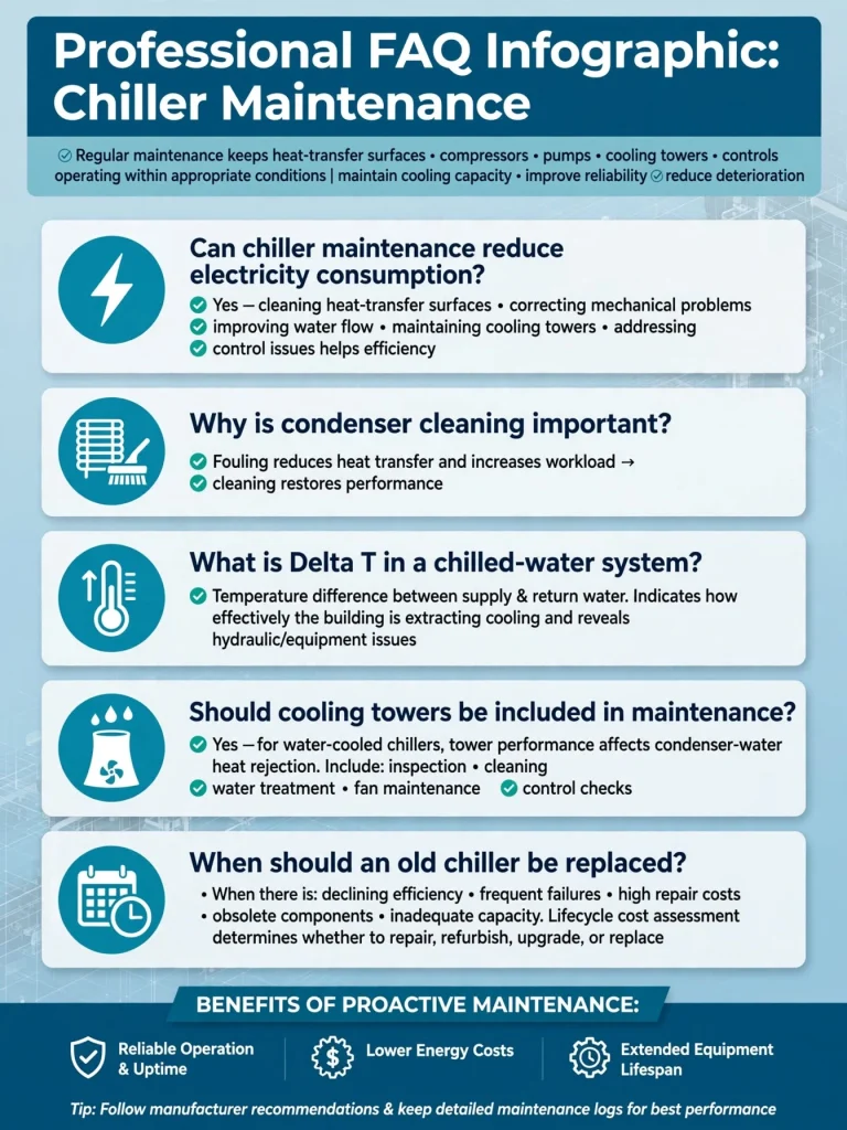 Chiller compressor maintenance for improved cooling performance
