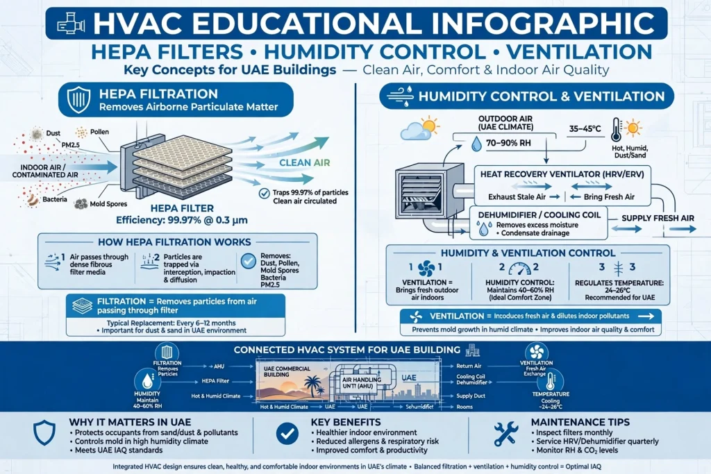 Professional HVAC maintenance of HEPA filtration system