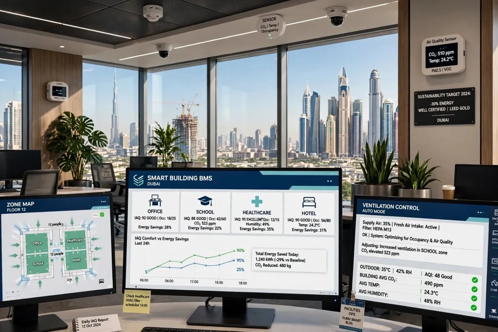 Automated HVAC system adjusting cooling based on building occupancy