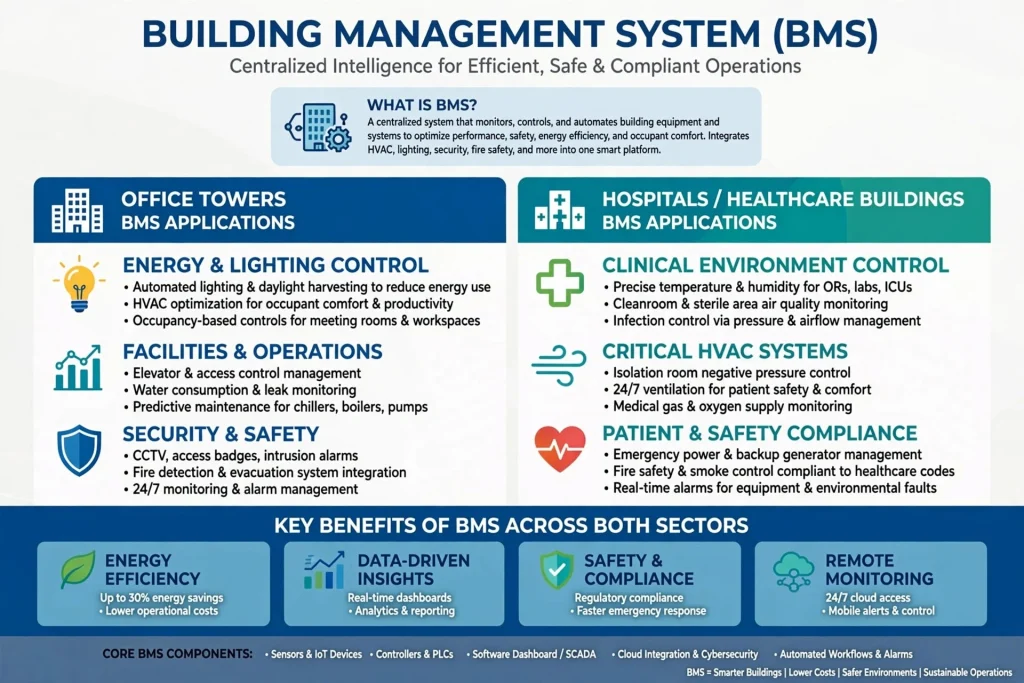 Building management system alarm monitoring equipment faults