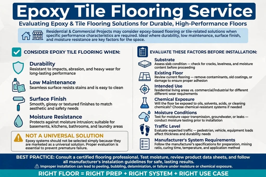 Professional checking tile adhesive coverage during installation