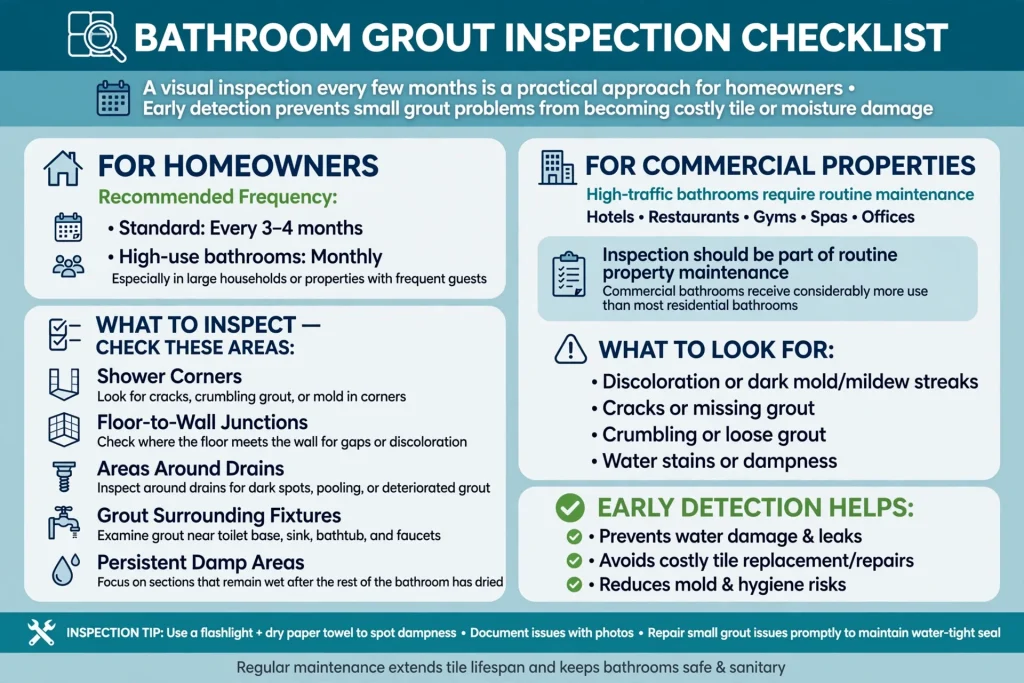 Cleaning stained bathroom grout