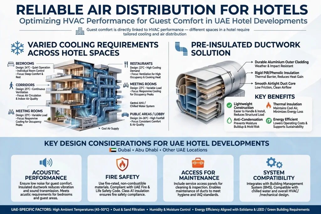 Lightweight pre-insulated duct system for air conditioning
