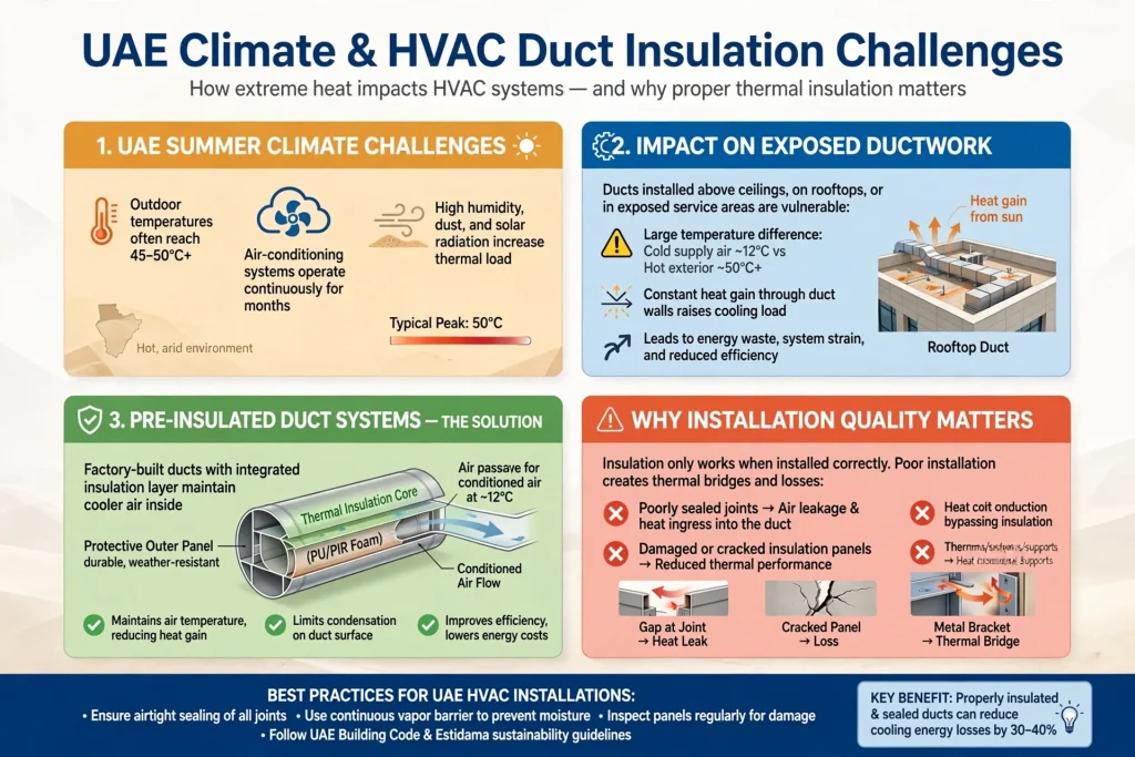 Thermal insulated ductwork for an energy efficient HVAC system