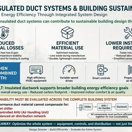 HVAC duct system distributing conditioned air through a building