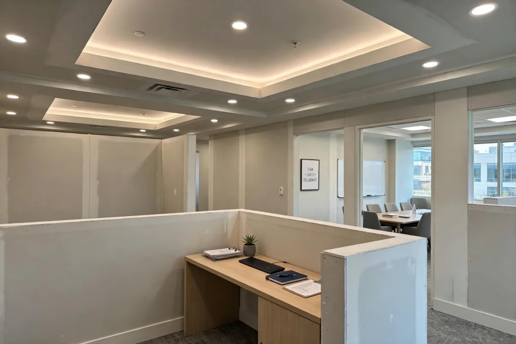 Different types of gypsum boards used in commercial buildings