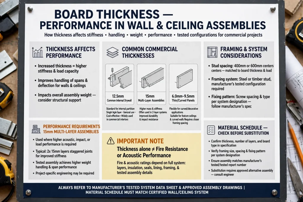 Moisture-resistant gypsum board for commercial interior walls