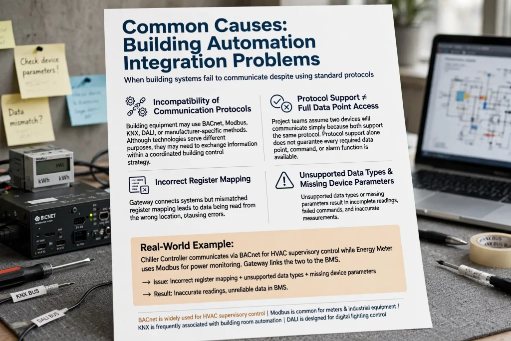 Common building management system integration problems affecting communication, controls, and equipment operation